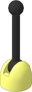 Hinge Control Stick Base with Black Control Stick