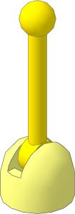 Hinge Control Stick Base with Yellow Control Stick