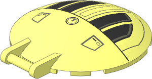 Dish  6 x  6 Inverted - No Studs with Handle with TIE Striker Hatch Pattern