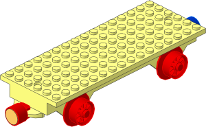 Train Base  6 x 16 Type 1 with Wheels and Magnets (Complete)