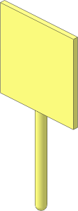 Roadsign Square without Base