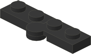 ~_Hinge Plate  1 x  4 (Complete) Black (Obsolete)