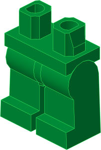 ~_Minifig Hips and Legs (Complete) Green (Obsolete)
