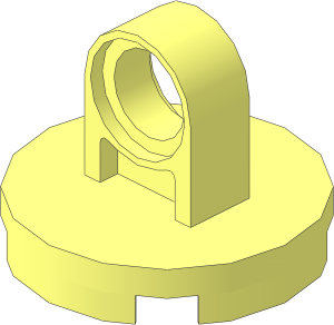 Tile  2 x  2 Round with Technic Half Beam