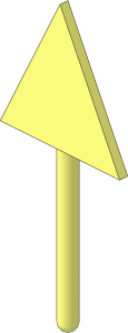 Roadsign Triangular without Base