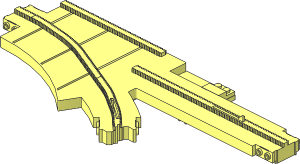 Monorail Track Point Right (Curved)