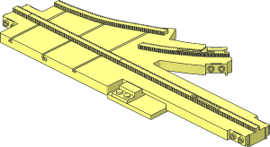 Monorail Track Point Left (Straight)