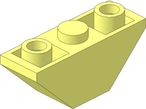Slope Brick 45  3 x  1 Inverted Double with Inner Stopper Rings