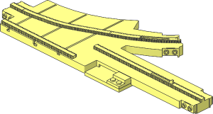 Monorail Track Point Left (Curved)