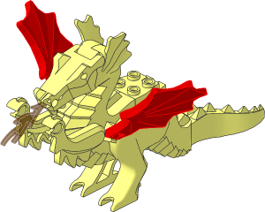 Animal Dragon with Red Wings (Complete)