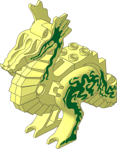Animal Dragon Body w. Metallic Gold Oriental Pattern (Complete)