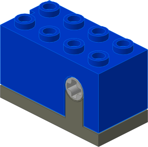 ~_Electric Brick  2 x  4 x  1.667 Sensor Rotation Blue/Dark Grey (Obsolete)