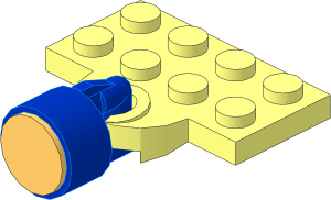 Plate  2 x  4 with Magnet in Blue Casing (Complete)