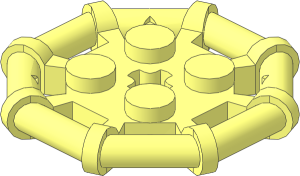 Plate  2 x  2 with Rod Frame Octagonal Reinforced