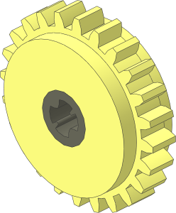 Technic Gear 24 Tooth Clutch with Dark Grey Centre