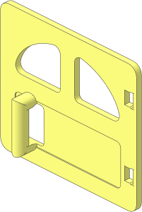 Duplo Door  1 x  4 x  3 with Two Rounded Panes and Handle