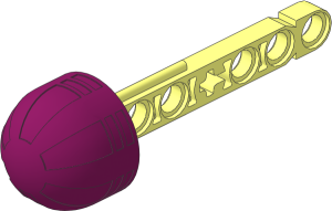 Technic Competition Arrow with Rubber Purple Tip