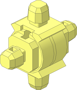Znap Connector  3 x  3 -  4 Way Closed w. Rotating Section
