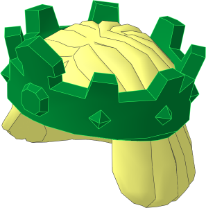 Minifig Hair Mid-Length Straight with Gold Crown Pattern