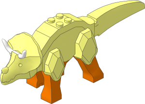 Animal Dinosaur Triceratops (Complete) w/ Dark Orange Legs