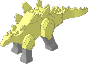 Animal Dinosaur Stegosaurus with Light Grey Legs (Complete)
