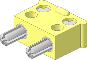 Electric Plug (Type 4) Twin without Centre Plastic Pin (Complete)