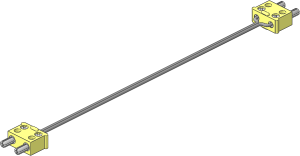 Electric Cable Grey with Plugs (Type 4) Twin without Centre Plastic Pin