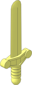 Minifig Sword Shortsword with Elaborate Hilt