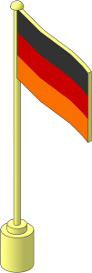 Flag on Flagpole Type 1 with Germany Pattern