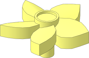 Plant Flower with  5 Pointed Petals with Pin