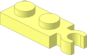 Plate  1 x  2 with Clip Vertical on End