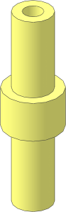 Bar  2L with Thick Stop and Pin Holes