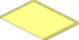 Baseplate 24 x 32 with Studs on 3 Sides