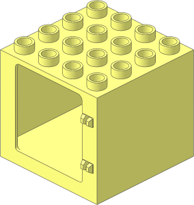 Duplo Door Frame  2 x  4 x  3 with Thin Top Rim