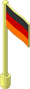 Flag on Flagpole Type 4 with Germany Pattern