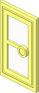 Door  1 x  3 x  4 with Glass (Complete)