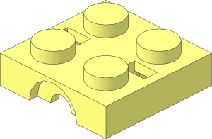 ~Brick  2 x  2 Arm Holder Upper Part without Hole