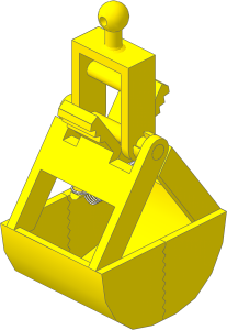 ~_Crane Grab Jaws (Complete) Yellow (Obsolete)