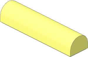 Brick  1 x  4 x  0.667 with Curved Top