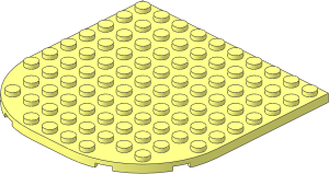 Plate 10 x 10 with Rounded End
