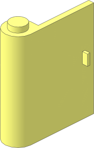 Door  1 x  3 x  3 Left with Vertical Handle