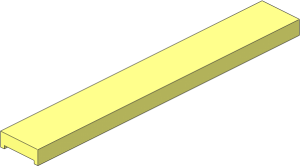 Train Level Crossing Centre Rail Cap Insert