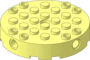 Brick  6 x  6 Round with Holes