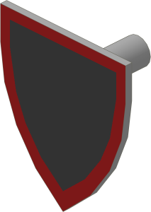 ~_Minifig Shield Triangular with Wolfpack Pattern (Obsolete)