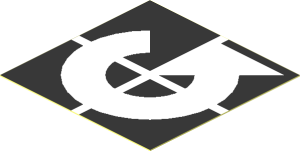 Sticker  1.9 x  1.9 with Arrow White Curved Counterclockwise on Black Background