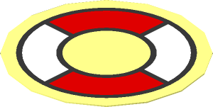 Sticker  1.9 x  1.9 Round with Lifepreserver