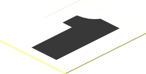 Sticker  1.1 x  0.9 with Black Bold "1" on White Background