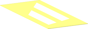Sticker  1.2 x  3 Right Parallelogram with Two White Lines