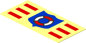 Sticker  0.9 x  1.9 with Coastguard Logo