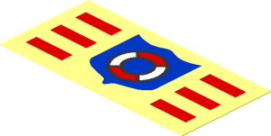 Sticker  1.5 x  3.1 with Coastguard Logo on Transparent Background